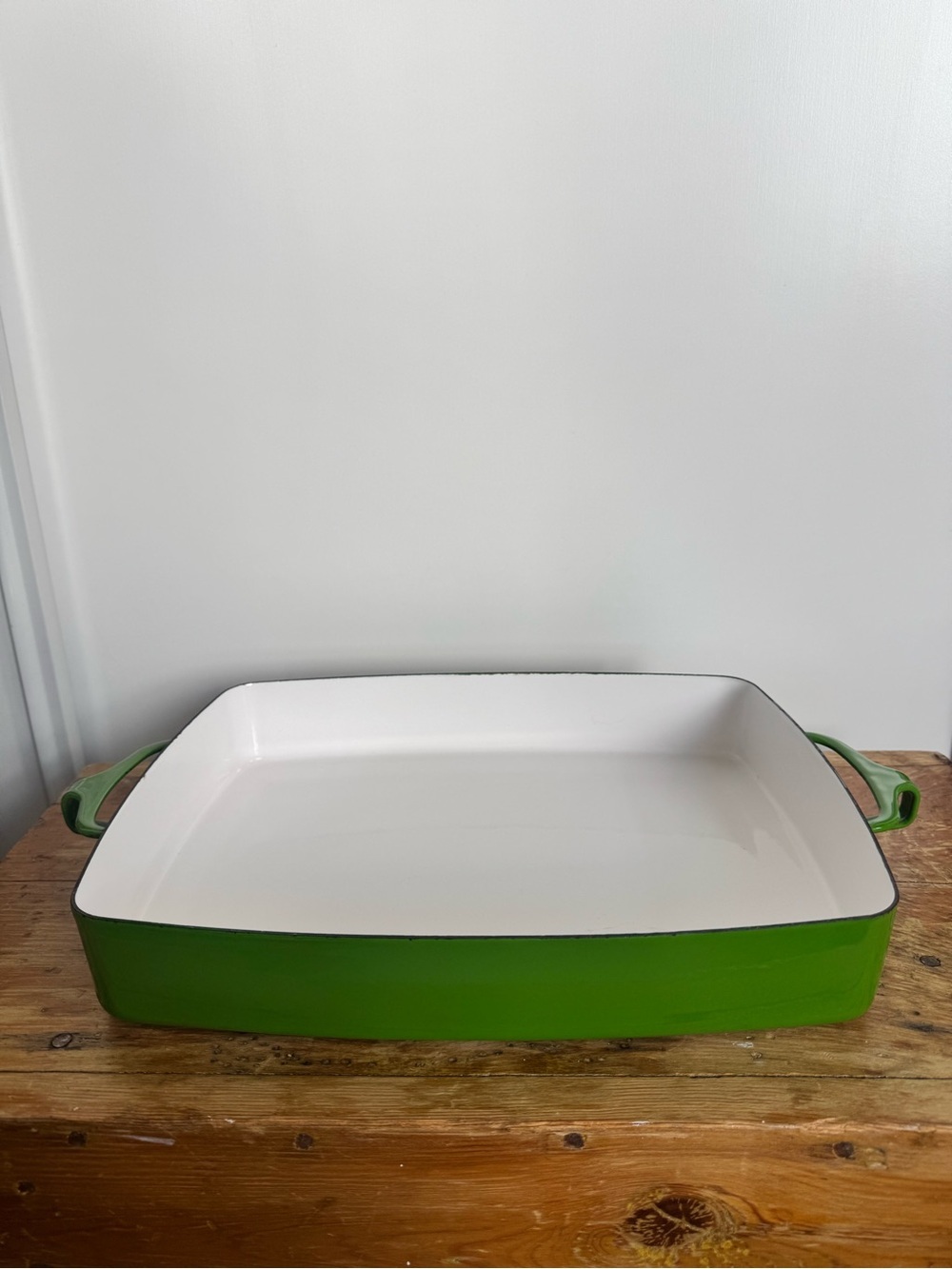 Vintage Dansk Kobenstyle Kelly Green Enamel Baking Pan by Jens Quistgaard France